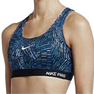 Women's Nike Pro Dri-Fit Padded Sports Bra Tidal Multi Sz L